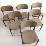 Set of 6 'Model 49' Dining Chairs by Erik Buck for Oddense Maskinsnedkeri 1960's