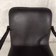 Vintage 70s swivel office chair in skai and black metal