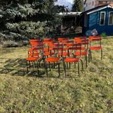 Set of 12 metal chairs