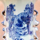 Large Chinese Celadon Vase with Shishi Decor, 19th Century China