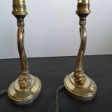 Paire de lampes de chevet en laiton années 50