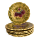 Sarreguemines barbotine plates with fruit decoration