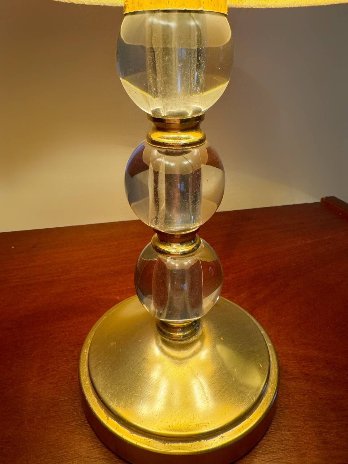 Adnet style glass ball lamp from the 60s