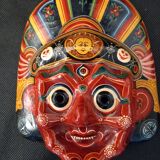 Masque mural d'une divinité Hindoue