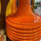 Vintage orange ceramic lamp