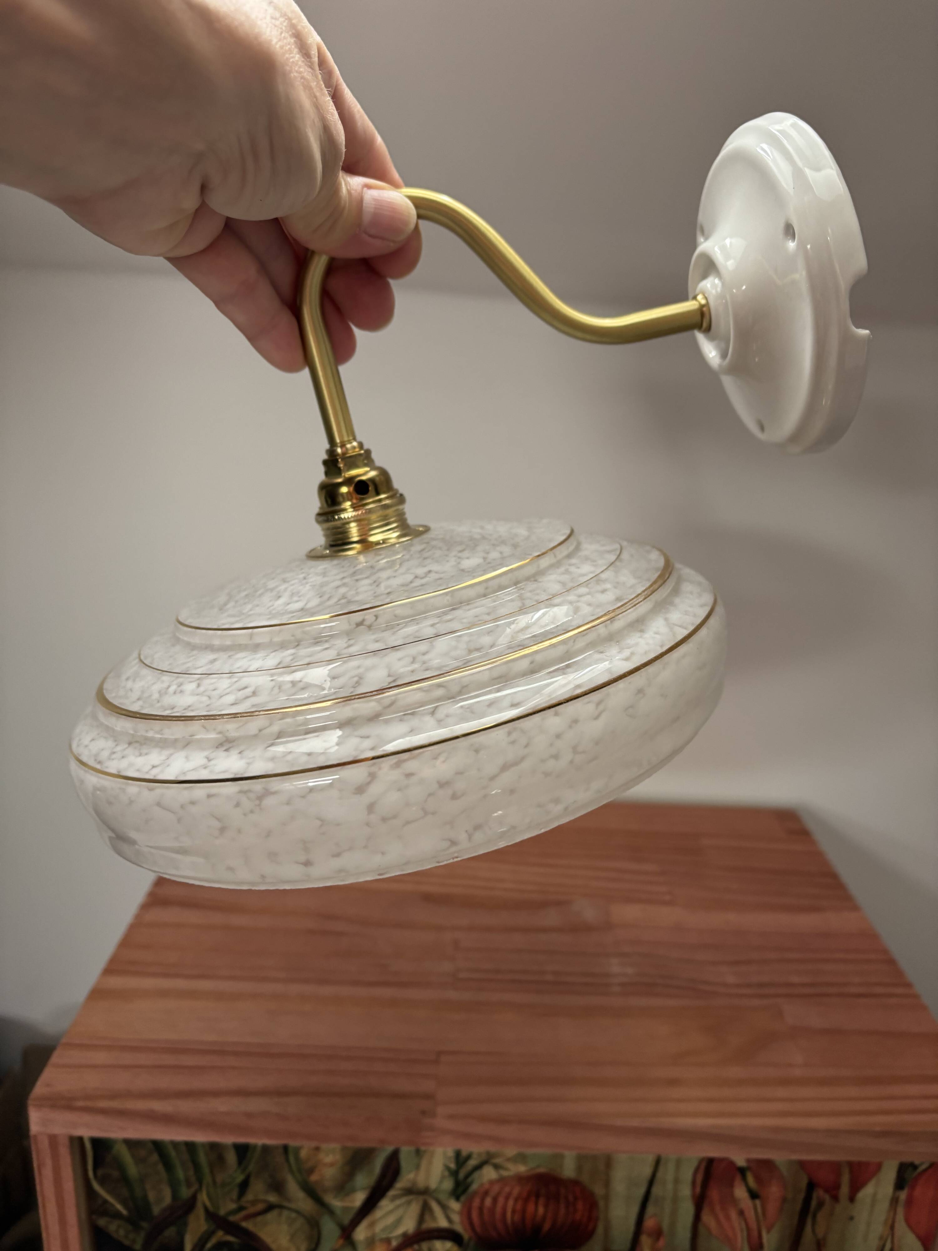 Vintage swan neck wall light