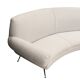 Mid-Century Gigi Radice for Minotti White Boucle Curved Six Legs Sofa
