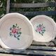 Serving plates X 2 old pink earthenware Digoin Sarreguemines