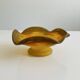 Glass footed coupe Nuagé signed by Muller Frères Lunéville.