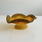 Glass footed coupe Nuagé signed by Muller Frères Lunéville.