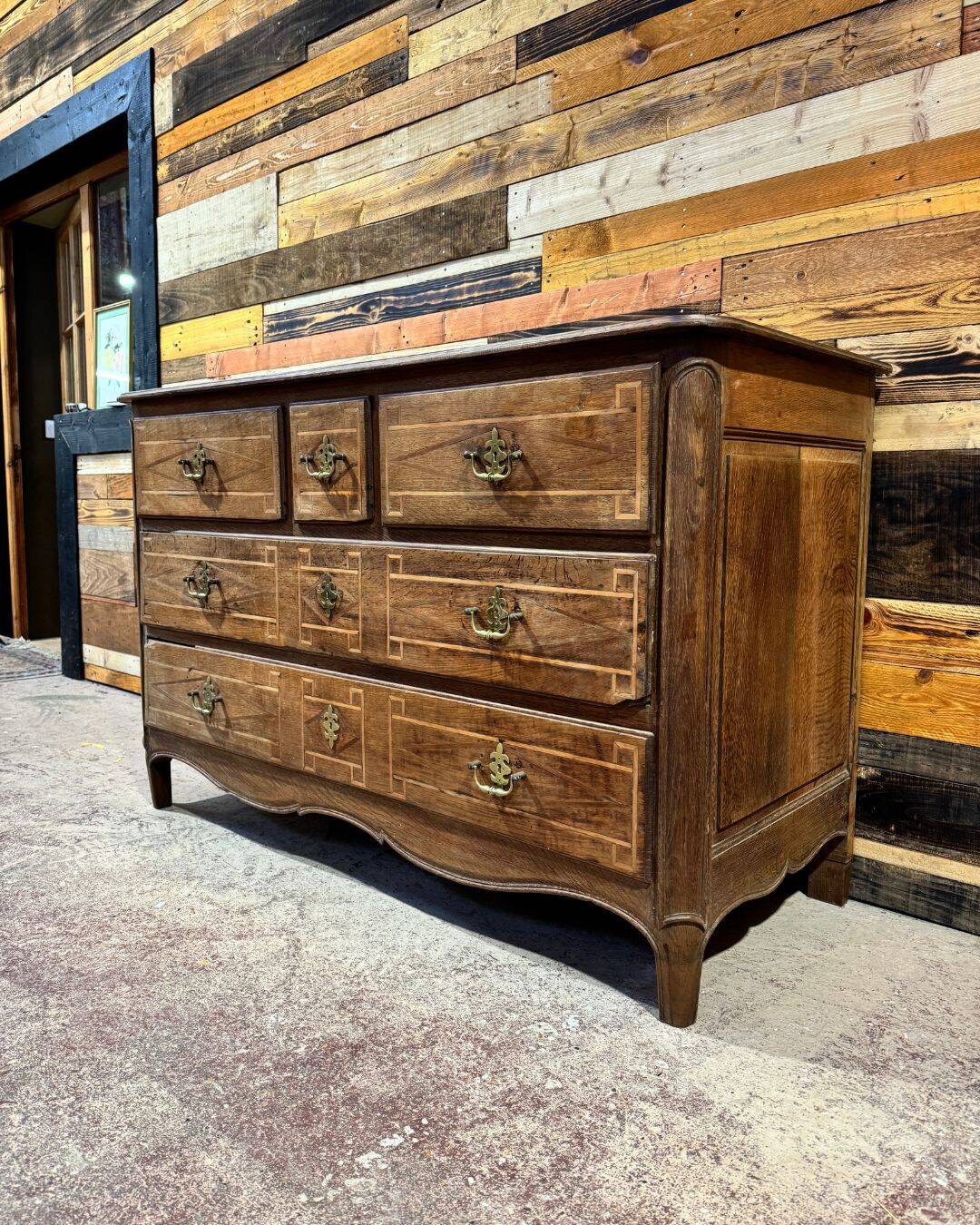19th-century oak chest of drawers