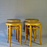 Thonet stools 1930, wooden sitting bistro