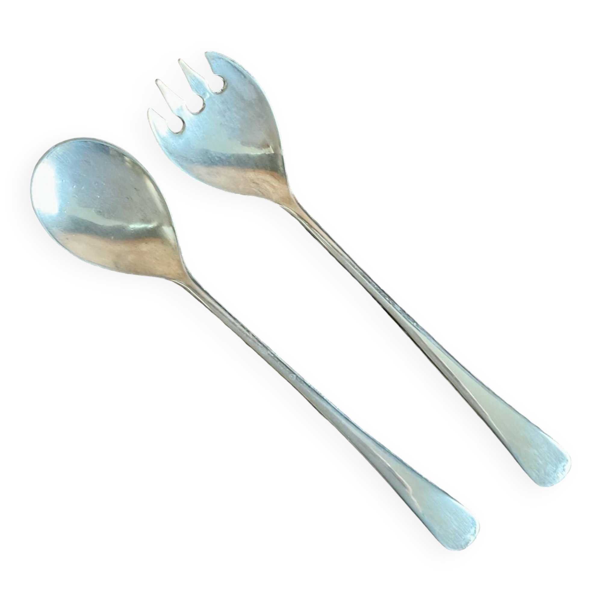 EP Zinc Italy Silver Plated Salad Servers