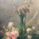 Old still life with roses – Flower bouquet – Oil on canvas