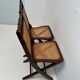 2 vintage folding chairs in wood and canning, 60s