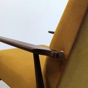 1960 Henryk Lis Mid Century armchair in Goldenrod velvet