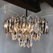 J.T Kalmar chandelier, cut glass, 3 levels, Austria 1970