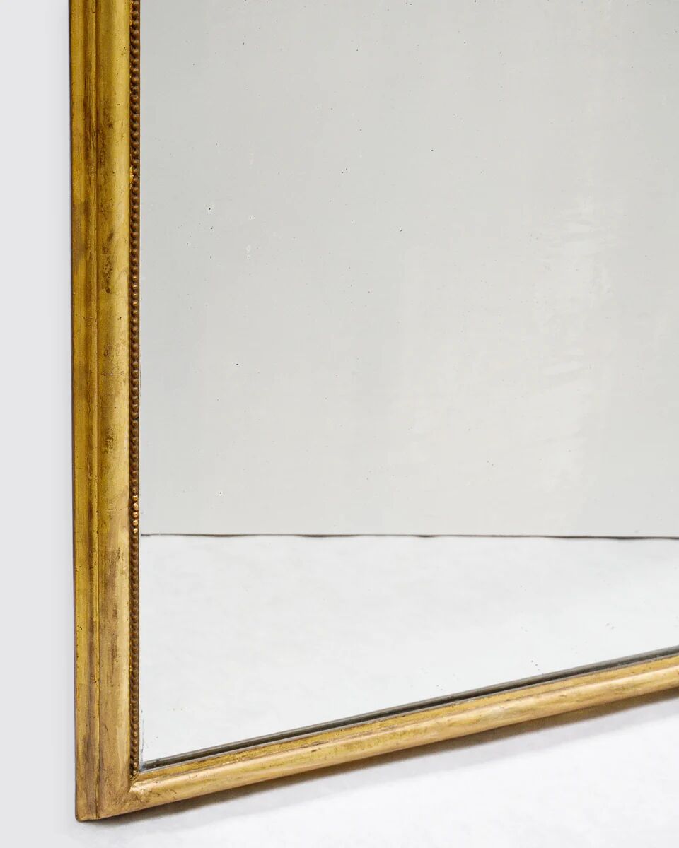 Monumental 19th-century Louis Philippe mirror with slim frame