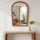 Miroir arche vintage en rotin et bambou (90x61 cm) – Style Riviera, années