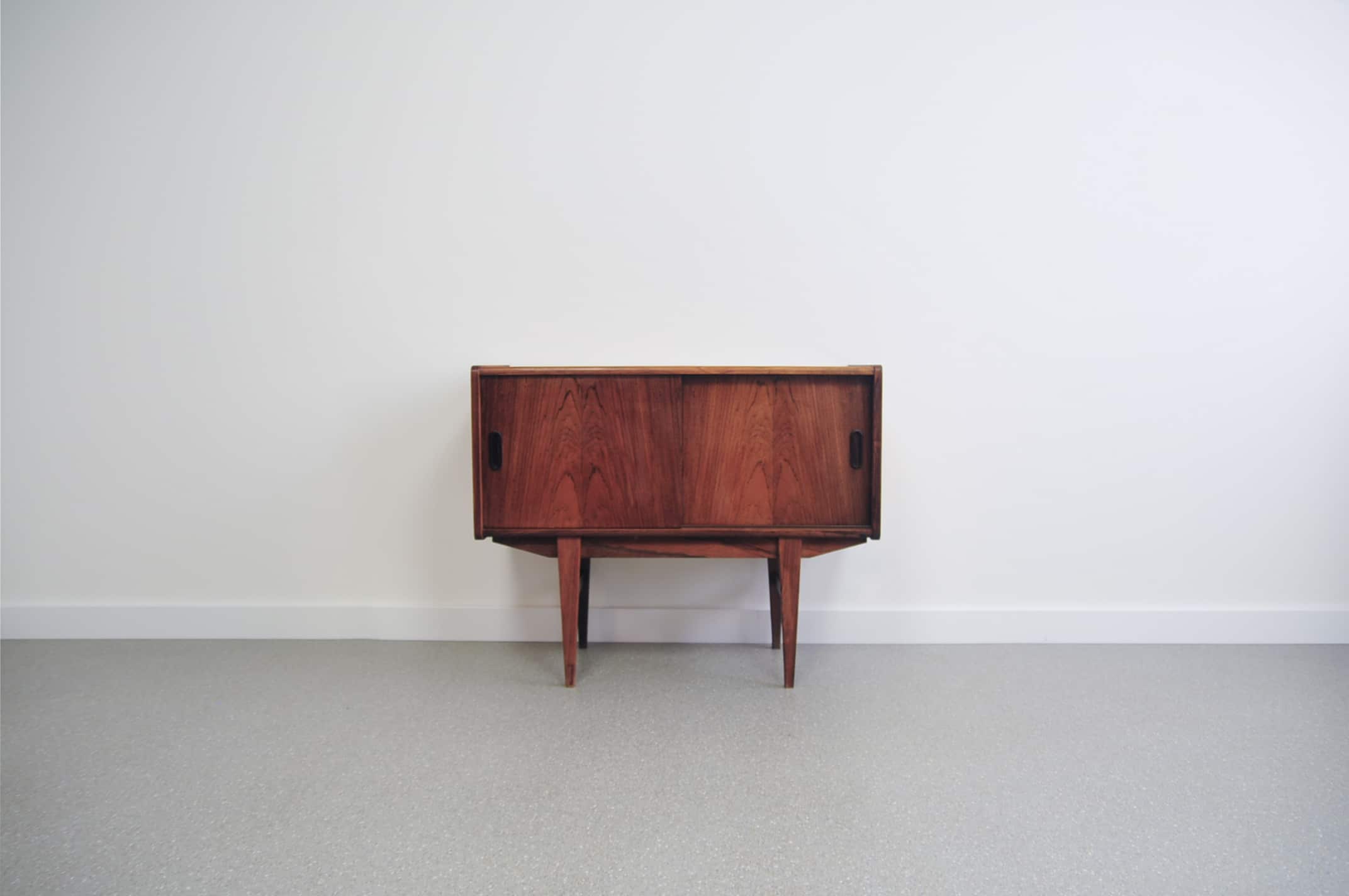 Vintage rosewood sideboard sliding doors