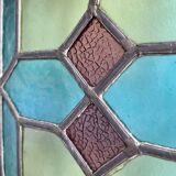 Pair of 1900 polychrome stained glass windows