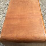 Vintage secretary desk, known as donkey's back, in cherry wood, Italian by Marelli & Fratelli.