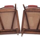 Pair of red Art Deco chairs, 1950