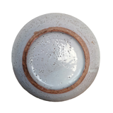 Light gray crisp enamel vase