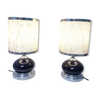 Pair of bedside lamps, 1970