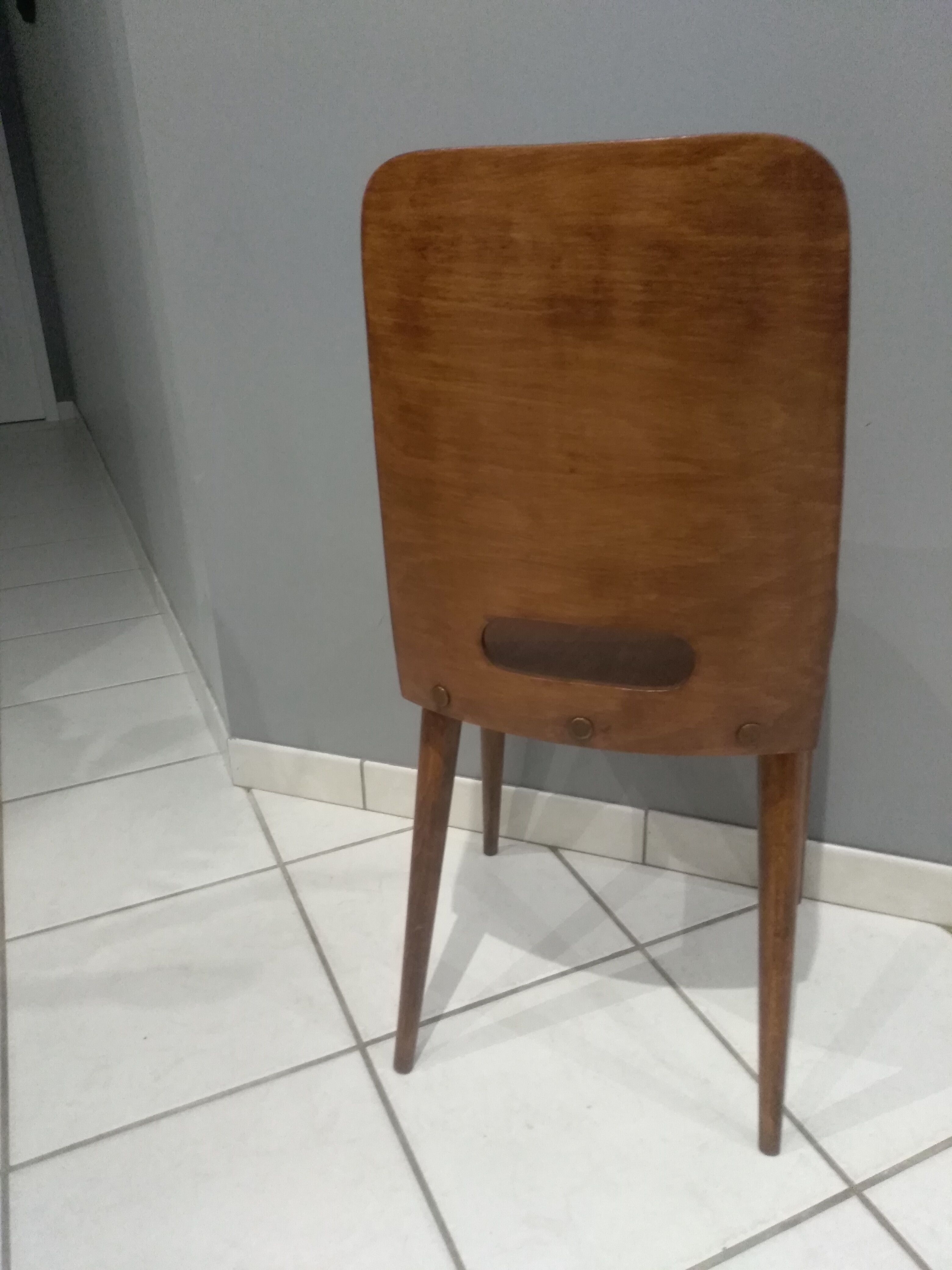 Suite of 4 Chairs by Bistrot Baumann year 1950