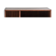Chest of drawers in walnut and black paint, solid walnut base