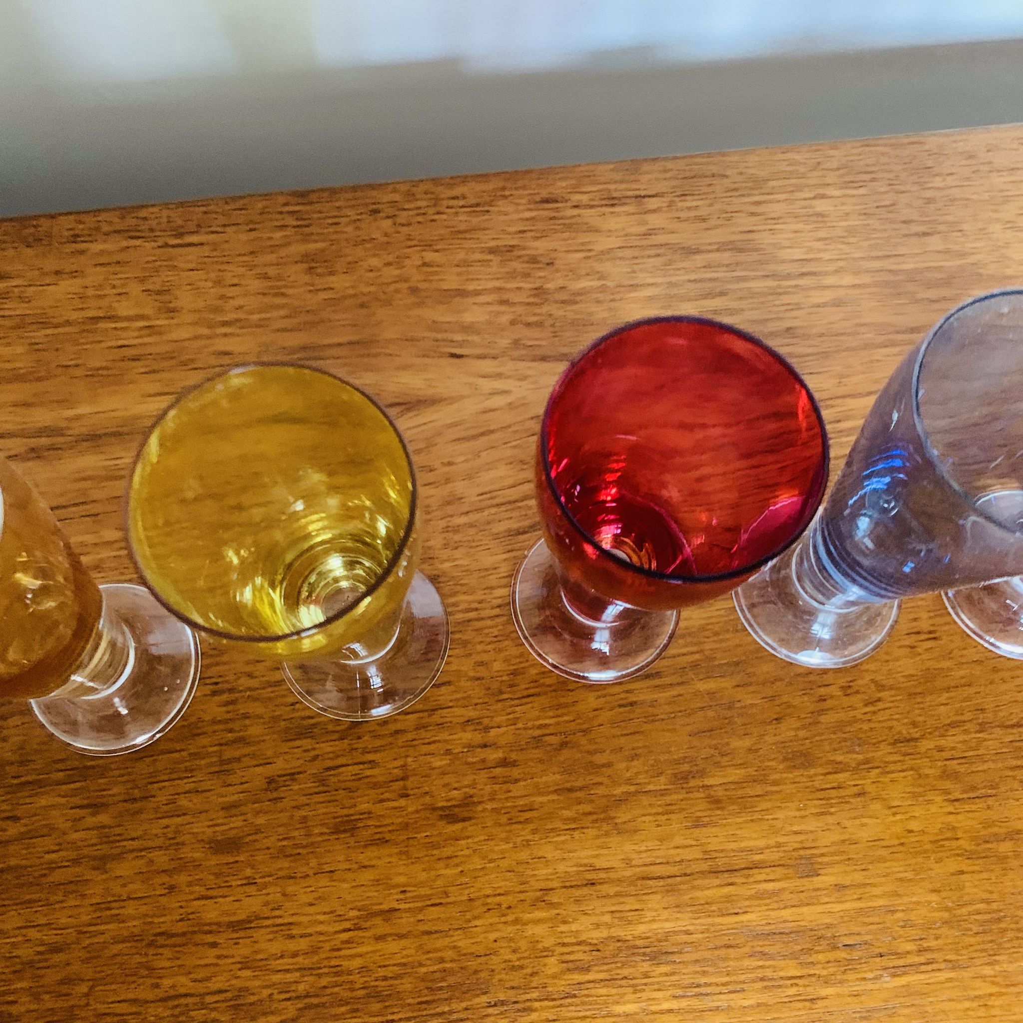 Ensemble de 6 verres colorés Fains