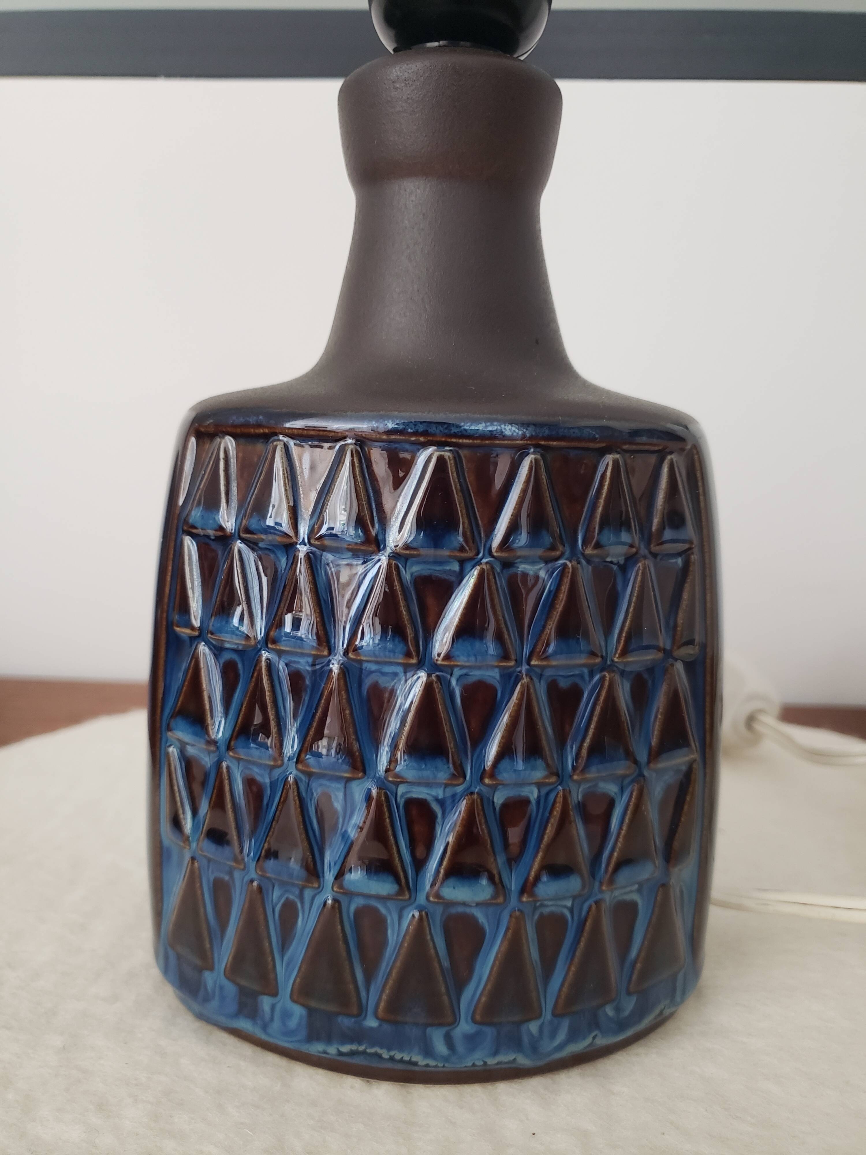 Glazed stoneware lamp base by Einar Johansen for Søholm.