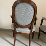 Lot de deux fauteuils style Louis XVI restaurés