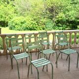 Set of 8 Art Prog metal garden chairs