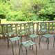Set of 8 Art Prog metal garden chairs