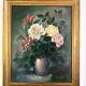 Old Painting "Still Life with Roses" – 1950