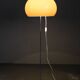 Guzzini Meblo floor lamp with plastic shade, Italy 1970 — Space Age chrome modern