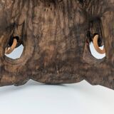 Sculptural Mask Wood - Face & Royal Cobra (Naga) - Tribal Art Indonesia