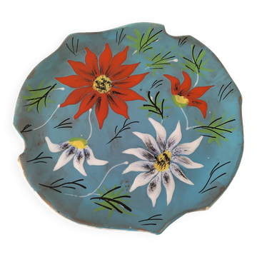Plat faïence émaillée esprit poterie de Bresse