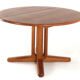 Danish round 2x extendable dining table 'Sindal' - teak