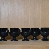 Set of 5 hen-shaped egg cups