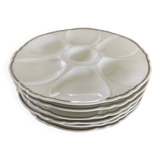 Set of 6 oyster plates