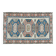 1970s Vintage Turkish Handmade Wool & Cotton Beige Area Rug 115x183