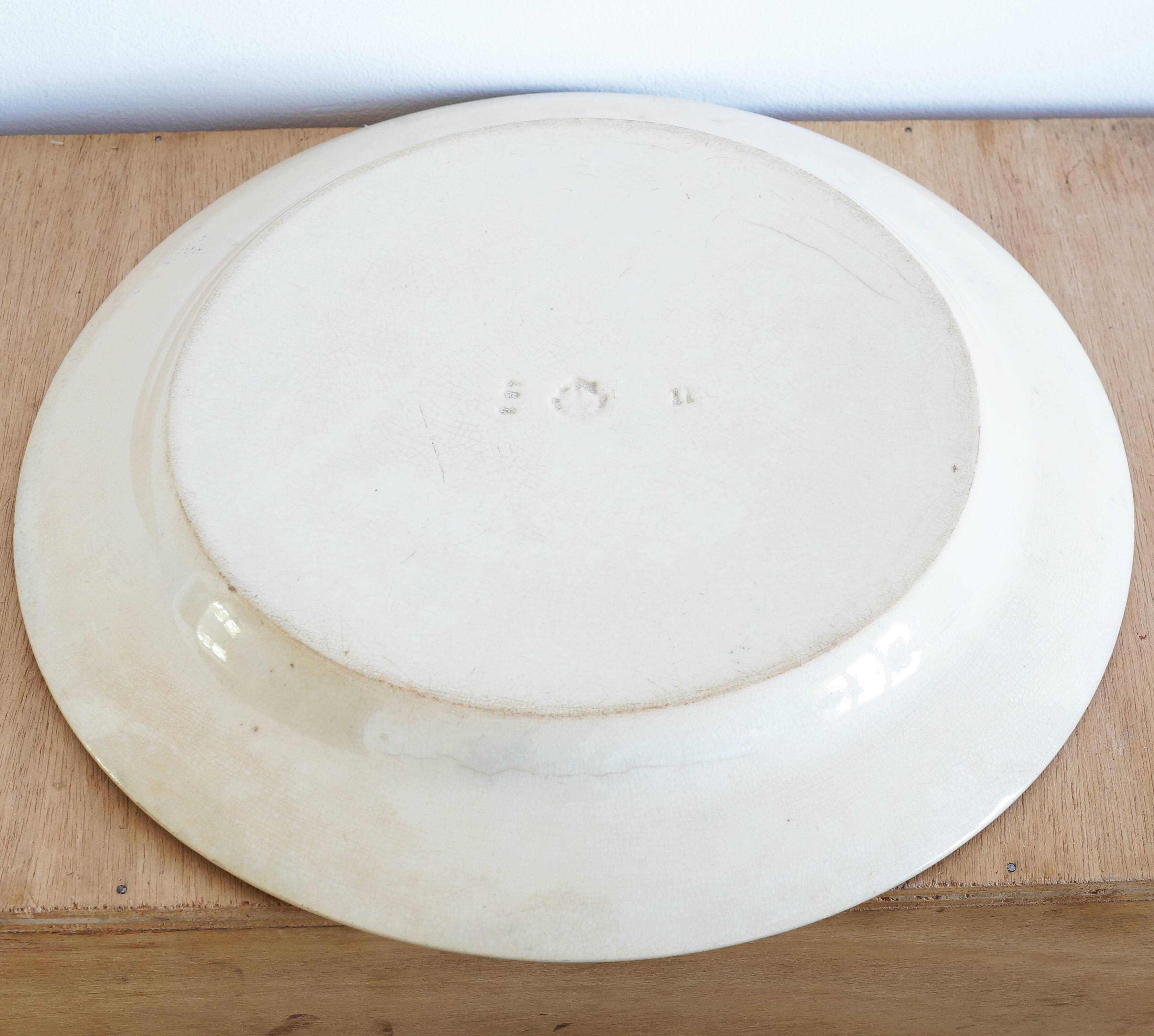 Old iron earth type dish 19th century