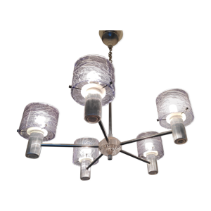 Lustre vintage en plexi violet