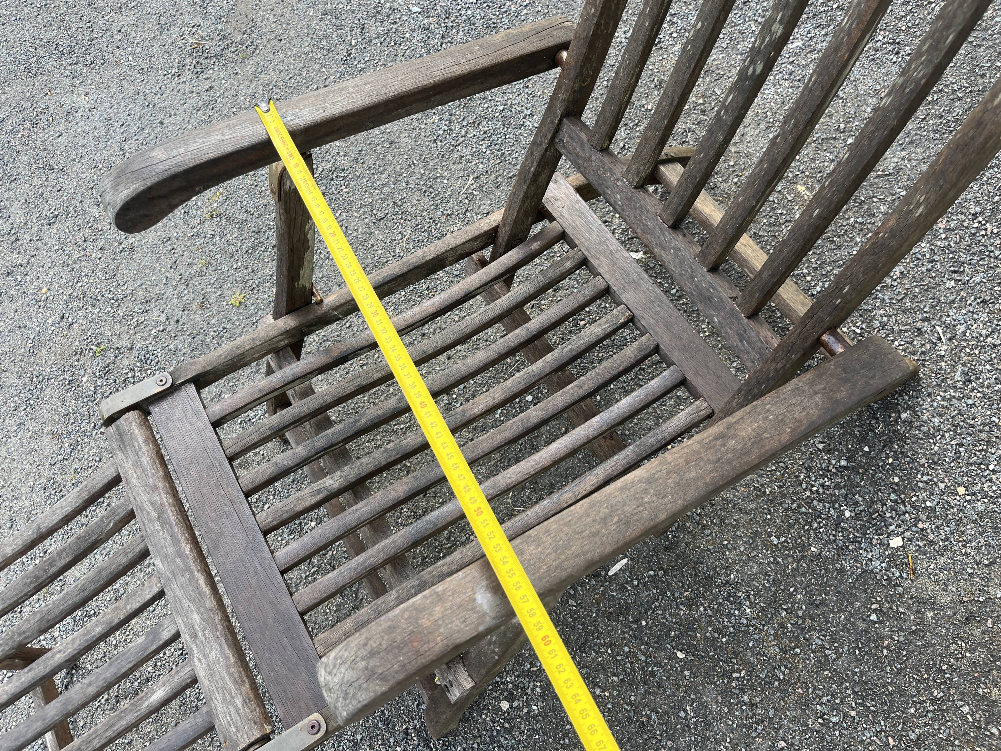 Teak folding steamer deckchair Scan Design - colonial liner style