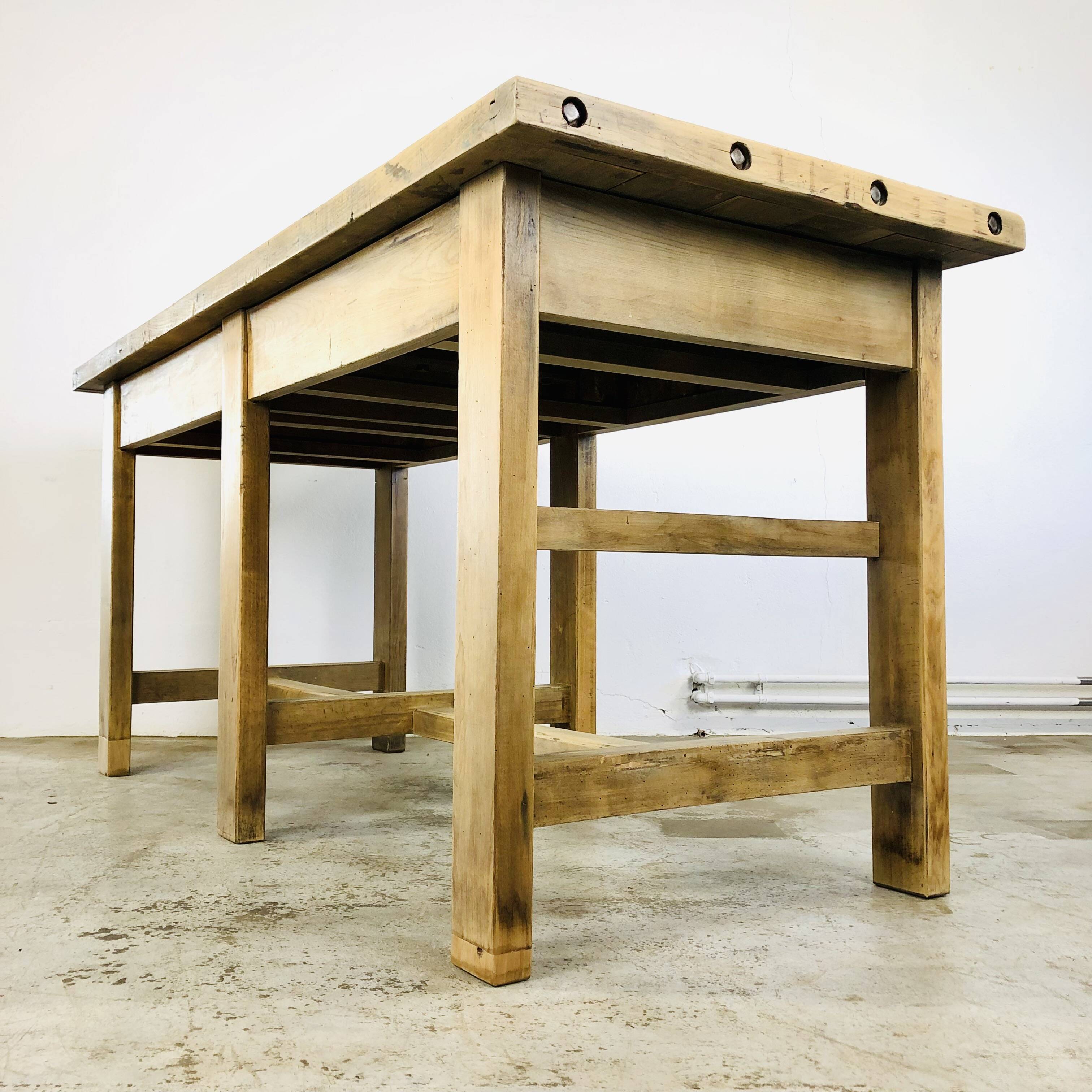 French old beech bakery table