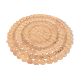 Vintage jute round carpet