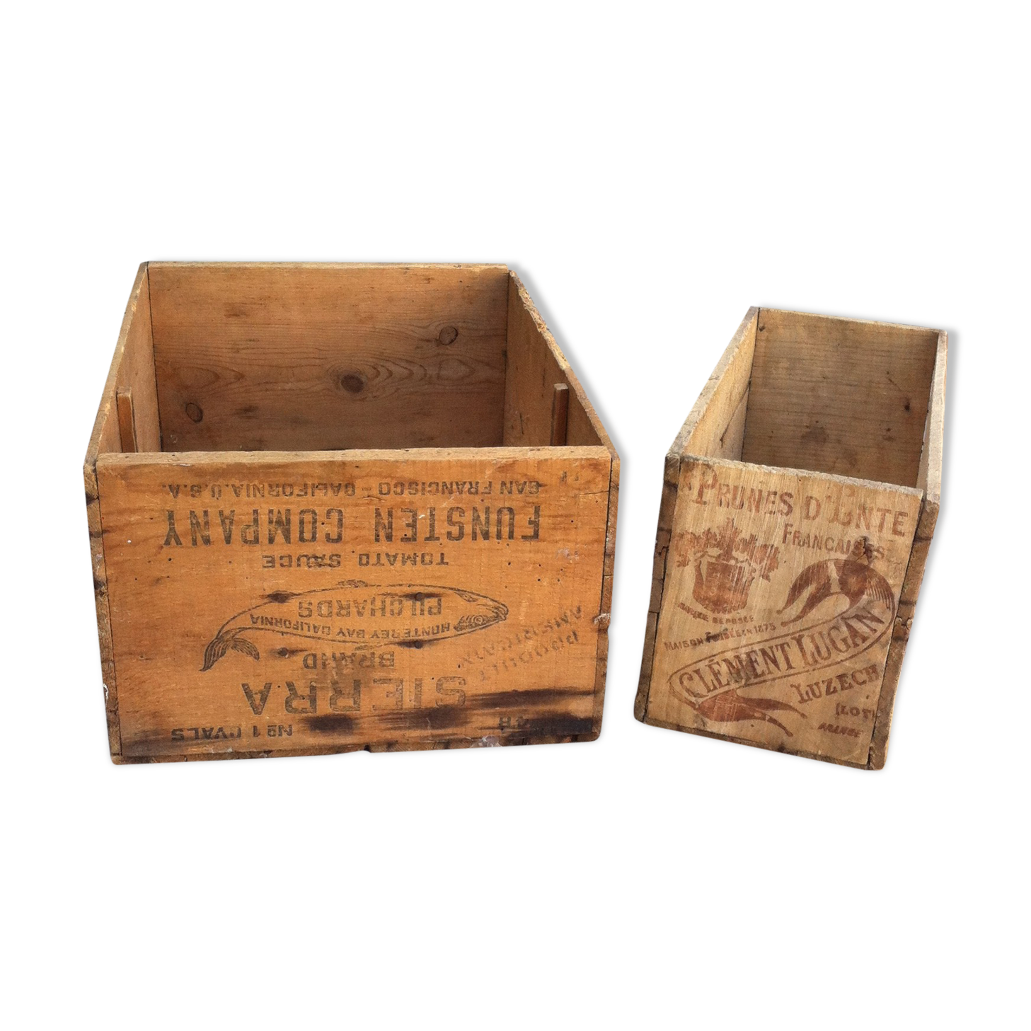 Lot 2 wooden crates